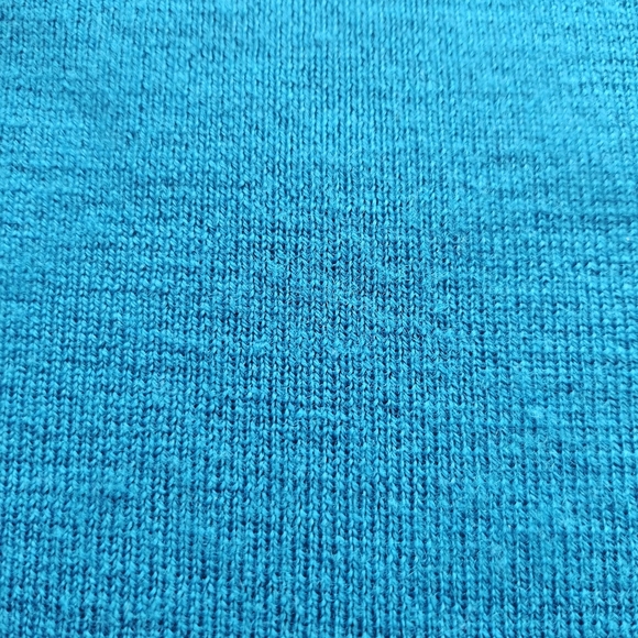 Sarah Spencer 100% Italian Merino Wool V-Neck Sweater Sz Large Blue - Picture 11 of 12